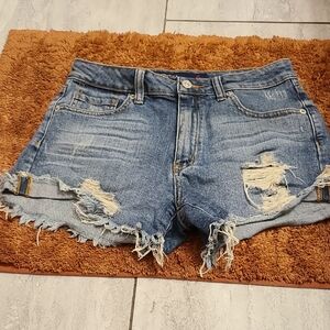Just USA Frayed Blue Jean Shorts Size S